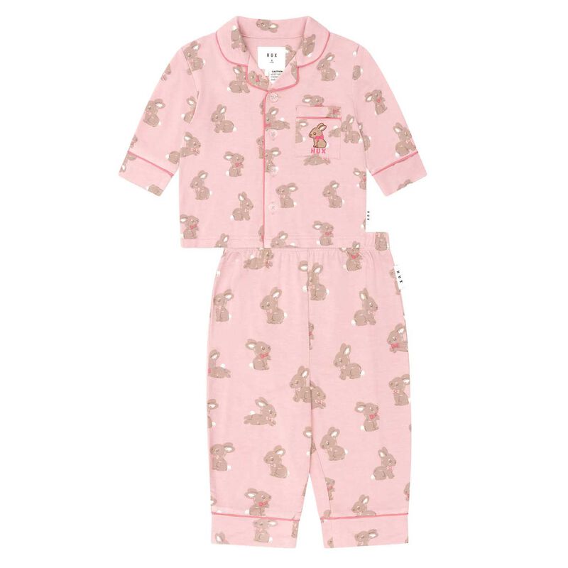 Huxbaby Dusty Pink Bunny Pj Set 3-8Y image number 0